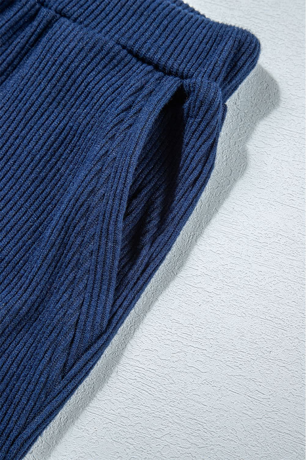 Navy blue cropped hoodie set - Love Salve